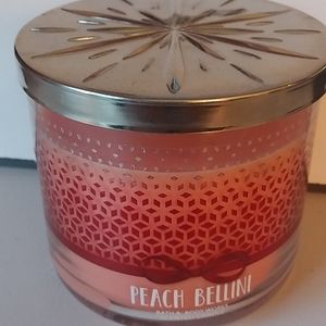 Bath & Body Works Peach Bellini 3 wick candle